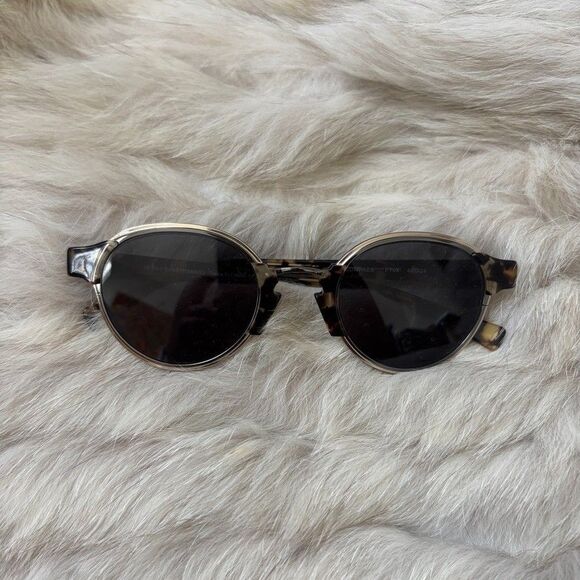 Bruno Chaussignand Compass Tortoise Round Sunglasses Handmade France 49-24 main image 4